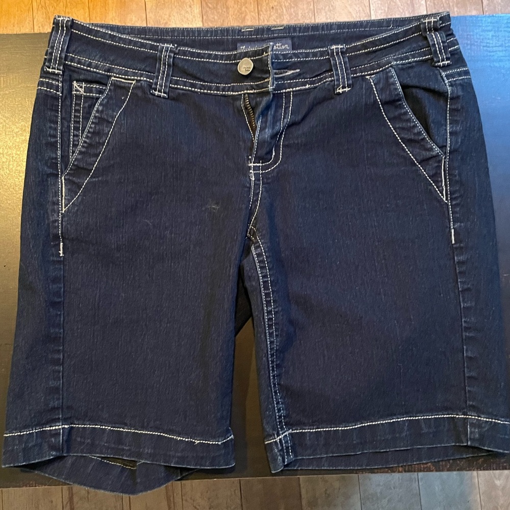 Women’s Jean Shorts, dark wash, size 13.